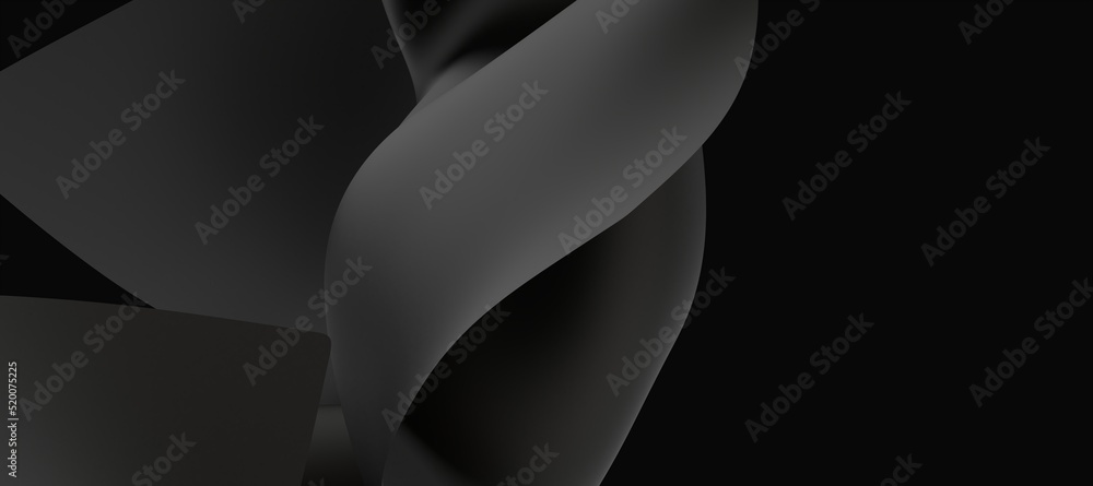 Soft waves seamless texture on shiny black background, pearl and nacre, long texture, 3d illustration Soft waves seamless texture on shiny black background, pearl and nacre, long texture, 3d illustration
