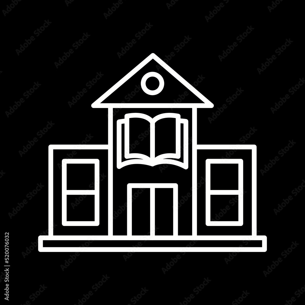 Library Building Icon Library Building Icon