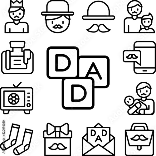 ABC Block, DAD icon in a collection with other items