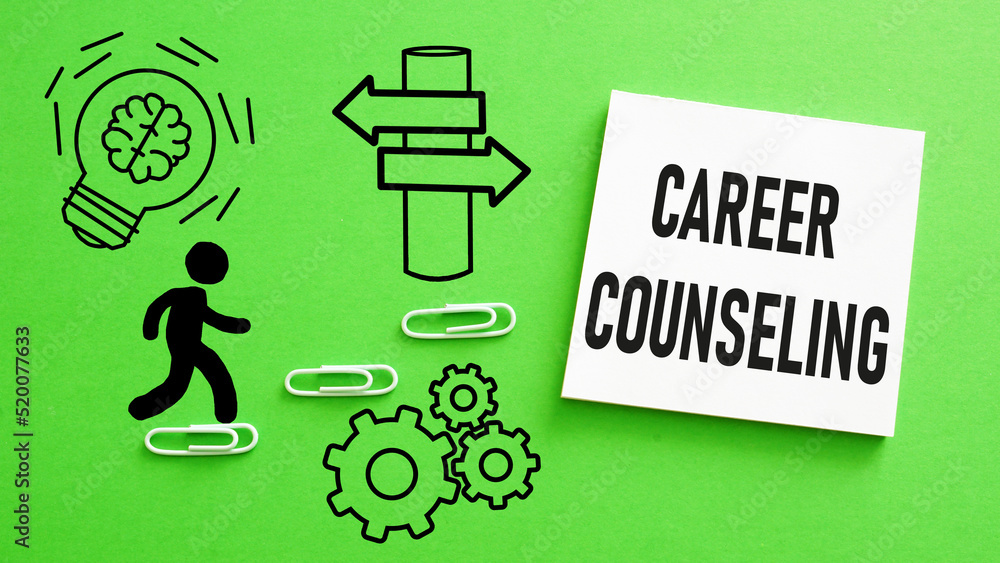 Career counseling is shown using the text