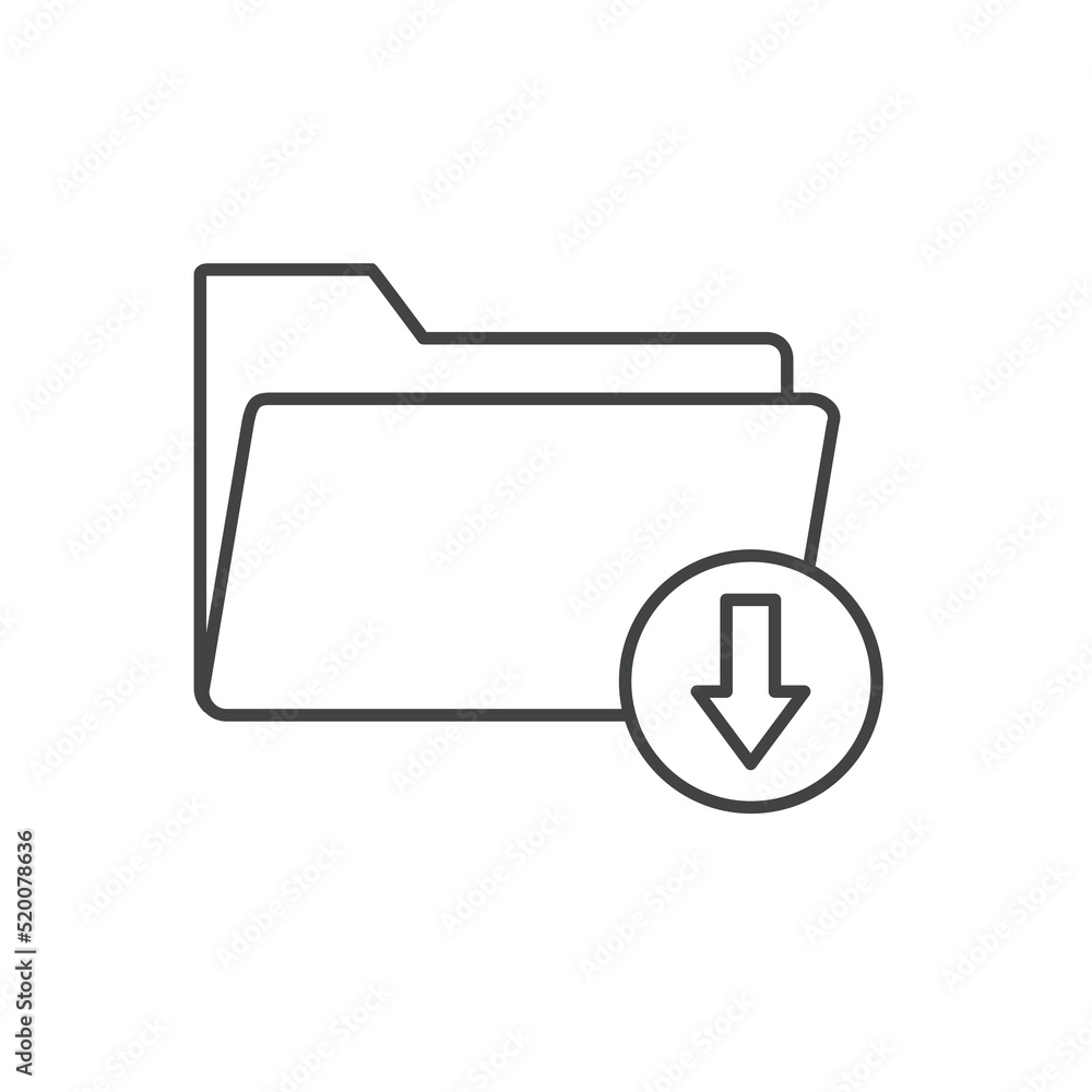 Open file folders icons symbol vector elements for infographic web Open file folders icons symbol vector elements for infographic web