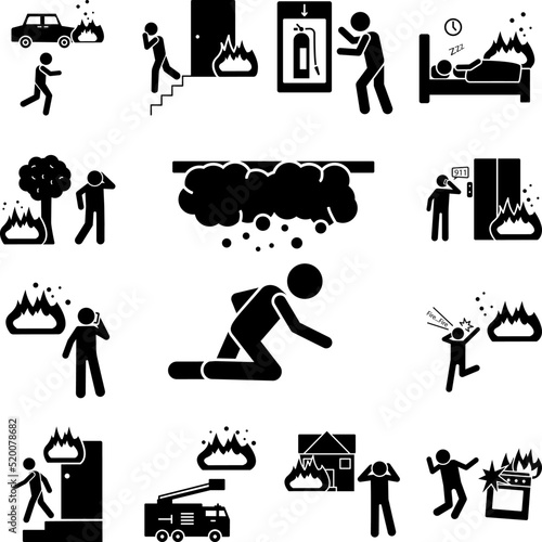 Smoke, man, stifle icon in a collection with other items
