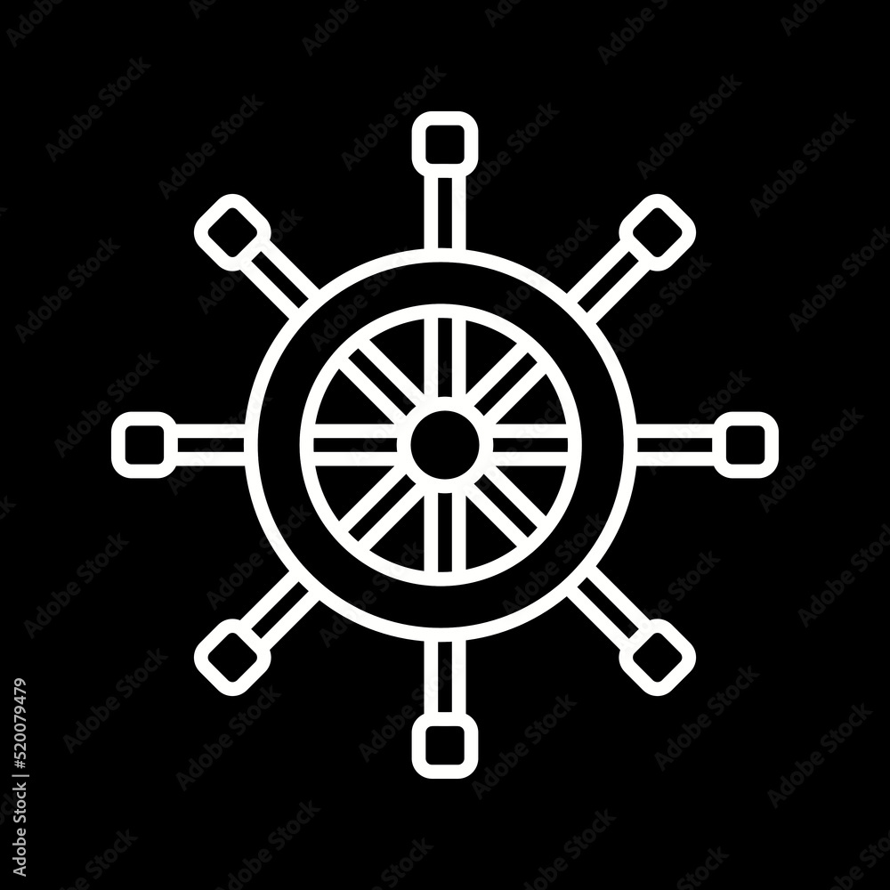 Obraz premium Rudder Icon