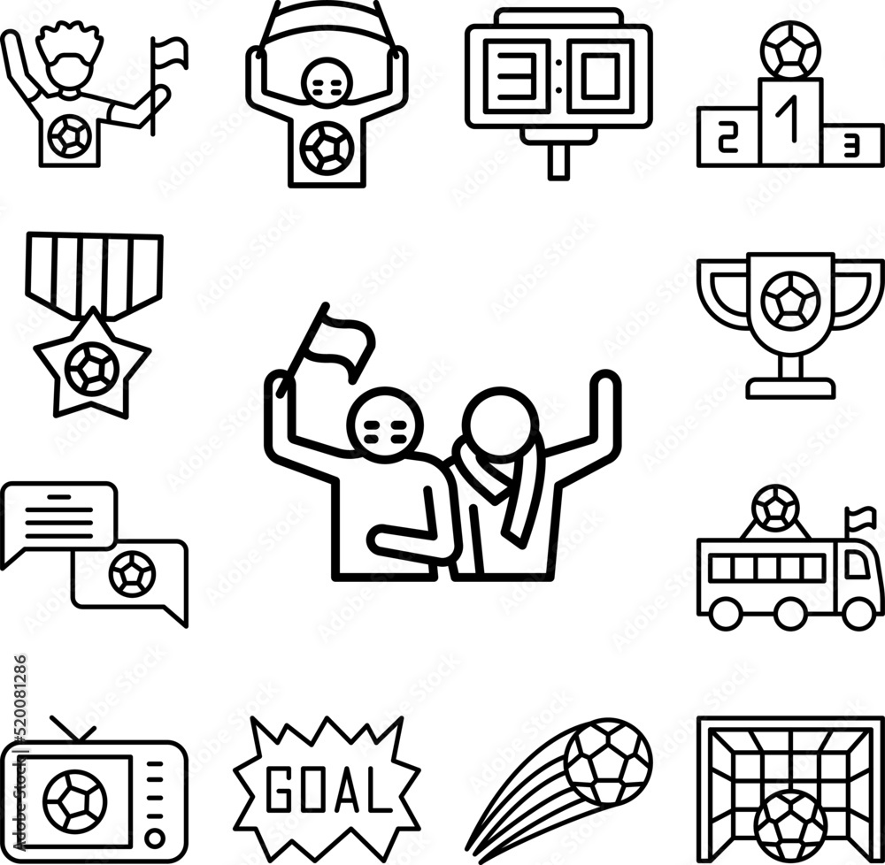 fans icon in a collection with other items fans icon in a collection with other items