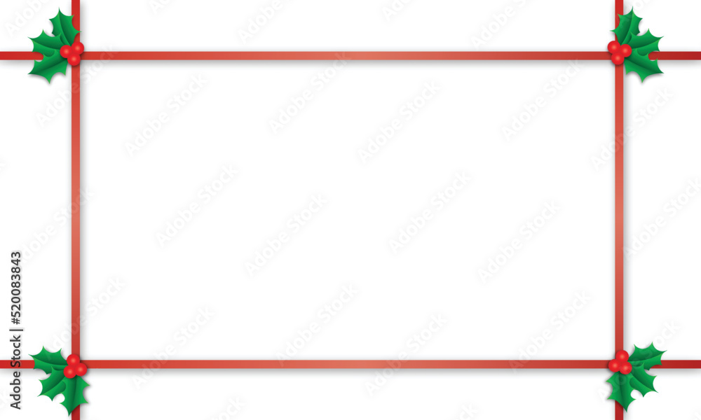 holly with ribbon on a white background. vector holly with ribbon on a white background. vector