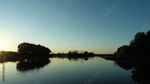 The quiet course of the Staritsa River near the village of Agro-Pustyn, Ryazan Region