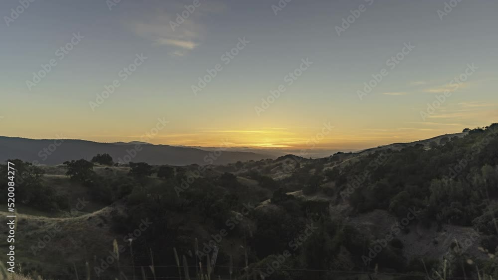 Beautiful Sunset over Hill Range in California Wine Country Napa Valley Timelapse Beautiful Sunset over Hill Range in California Wine Country Napa Valley Timelapse