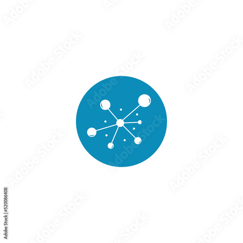 nerve cell logo or neuron logo with vector template