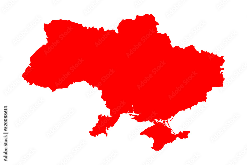 Silhouette of Ukraine country map. Highly detailed editable map of Ukraine territory borders with Crimea. Political or geographical design element vector illustration on white background Silhouette of Ukraine country map. Highly detailed editable map of Ukraine territory borders with Crimea. Political or geographical design element vector illustration on white background