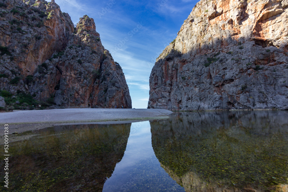 Fototapeta premium Sa Calobra beach in Mallorca in Balearic Islands (Spain)