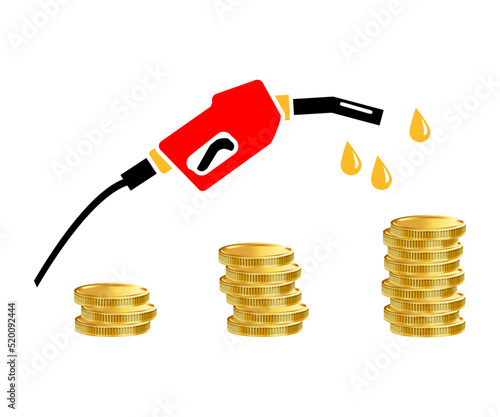 increased petrol prices, gasoline has risen in price, isolated