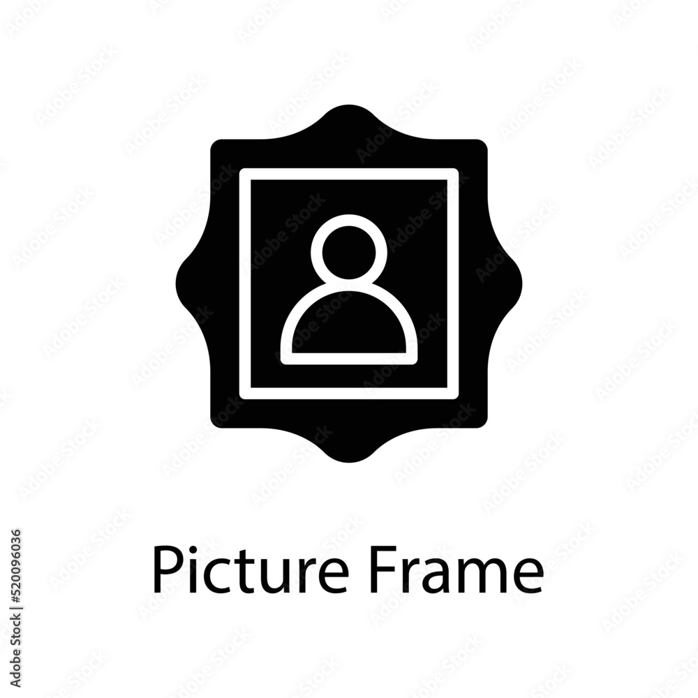 Picture Frame vector Solid Icon Design illustration on White background. EPS 10 File Picture Frame vector Solid Icon Design illustration on White background. EPS 10 File
