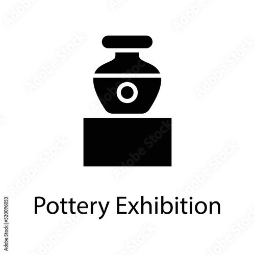 Pottery Exhibition  vector Solid Icon Design illustration on White background. EPS 10 File 