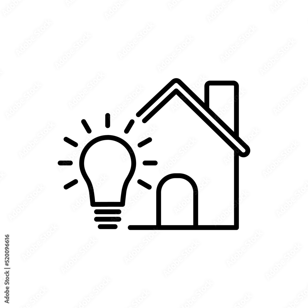 lightbulb and house icon vector lightbulb and house icon vector