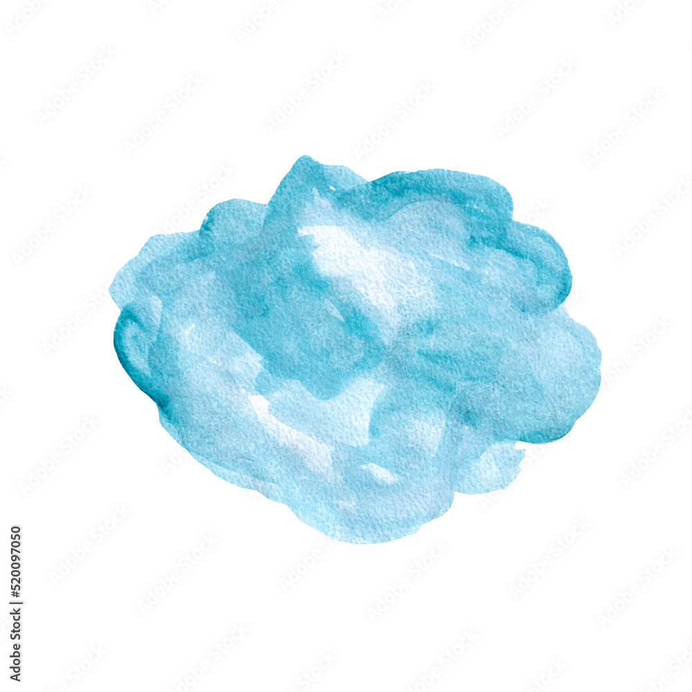 Abstract light blue watercolor brush stroke painting background isolated on white Abstract light blue watercolor brush stroke painting background isolated on white