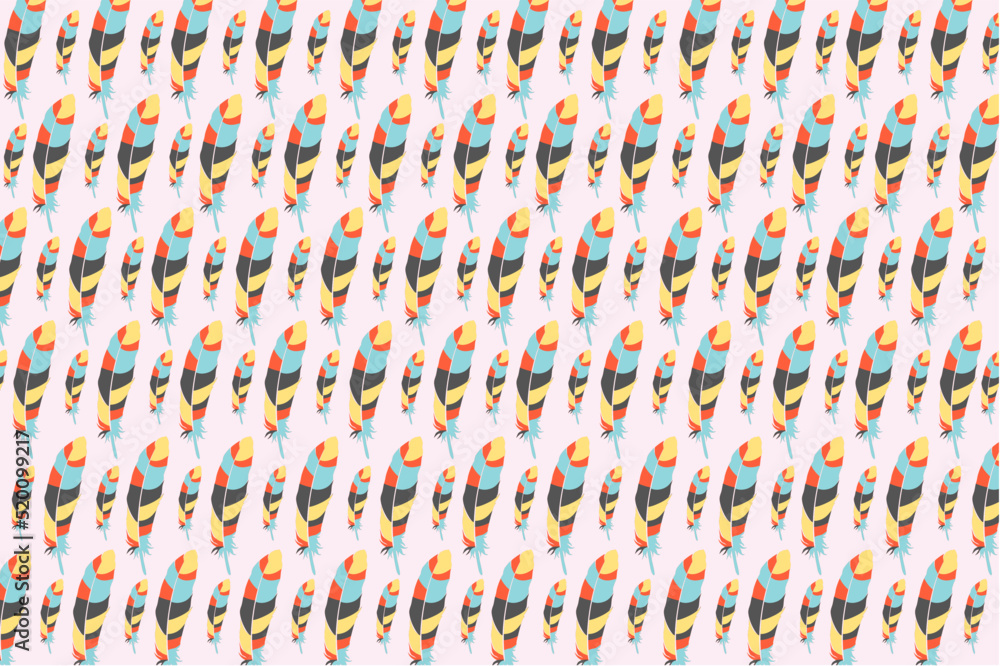Colorful feather pattern design Colorful feather pattern design
