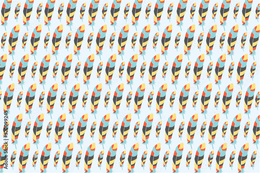 Colorful feather pattern design Colorful feather pattern design