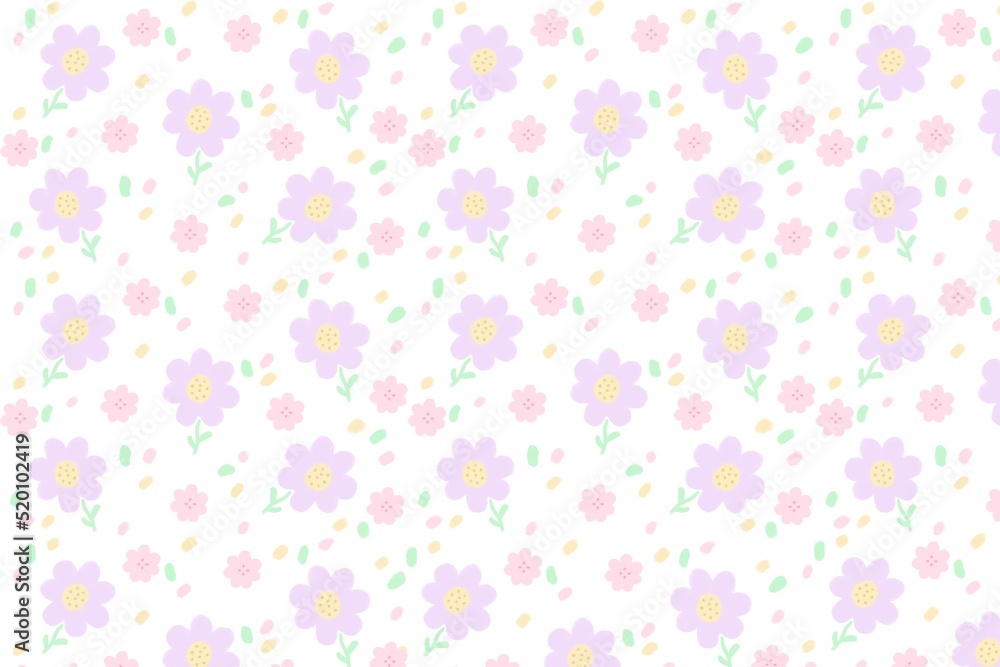 Cute flower with pastel color