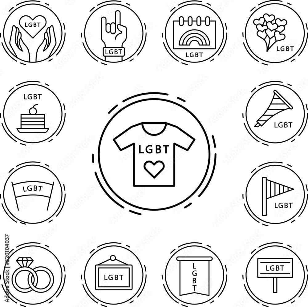 T shirt, lgbt icon in a collection with other items