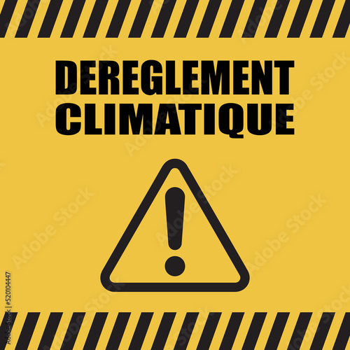 Logo dérèglement climatique.