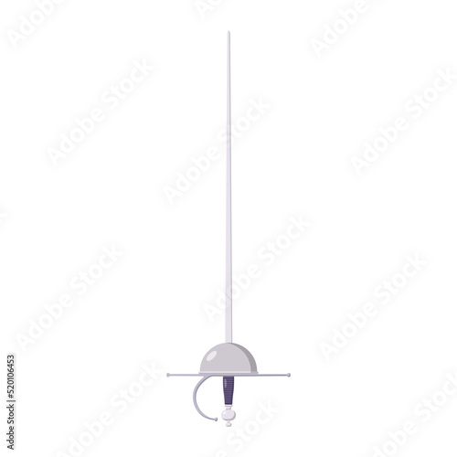 Rapier Flat Illustration. Clean Icon Design Element on Isolated White Background