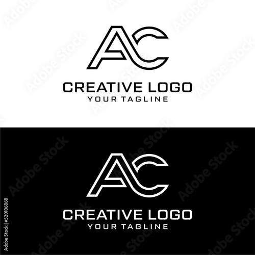 Creative letter ac logo design vektor	