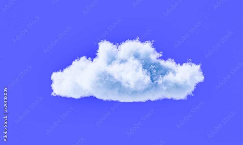 Realistic white cloud in the blue sky. 3d rendering.