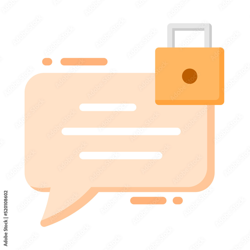 Lock Chat Illustration Lock Chat Illustration