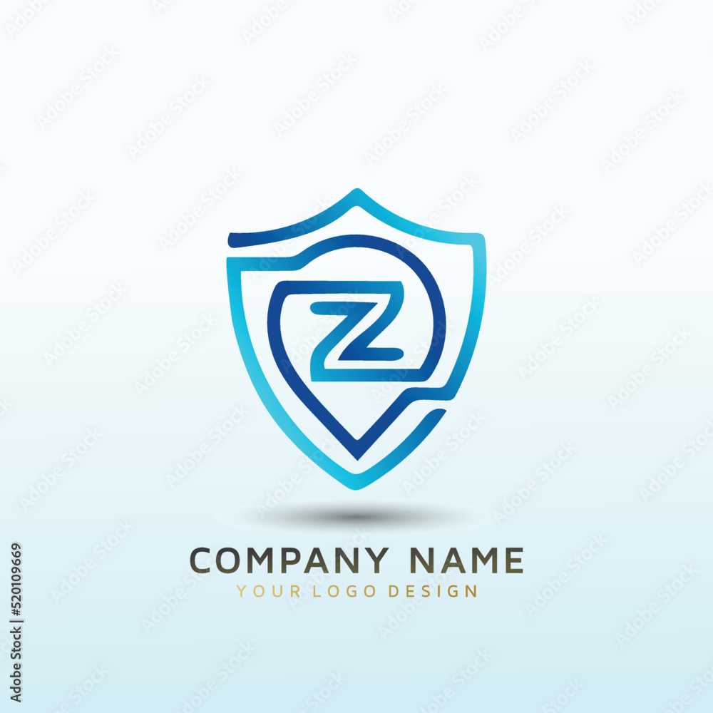 Cyber security vector logo design letter Z Cyber security vector logo design letter Z