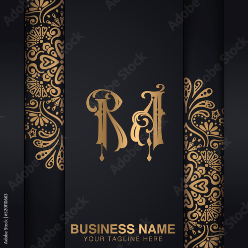 RA initial logo | initial based abstract modern minimal creative logo, vector template image. luxury logotype logo, real estate homie logo. typography logo. initials logo.