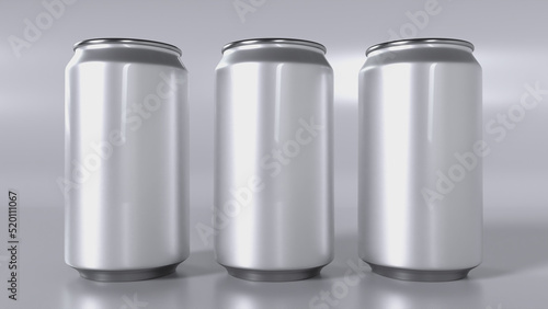 Aluminum can isolated on white background