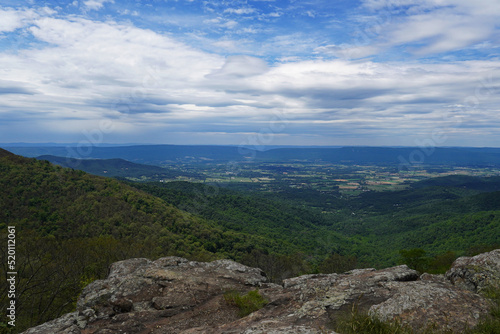 View from an overlook along the skyline drive