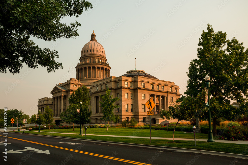 Idaho Capitol building exterior in morning light