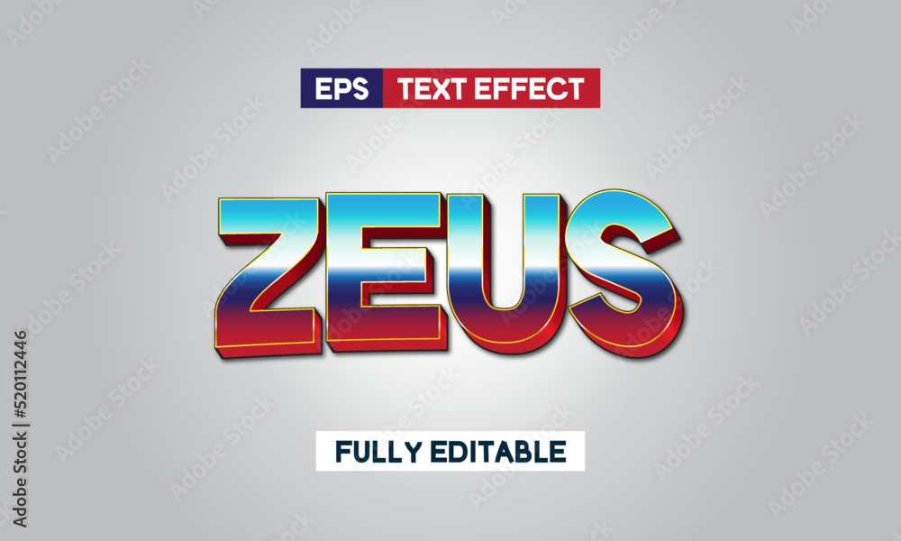 zeus text effect