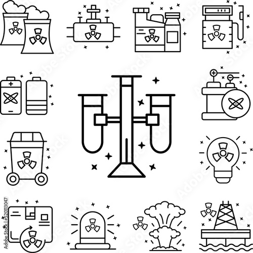 Chemistry lab Einstein icon in a collection with other items
