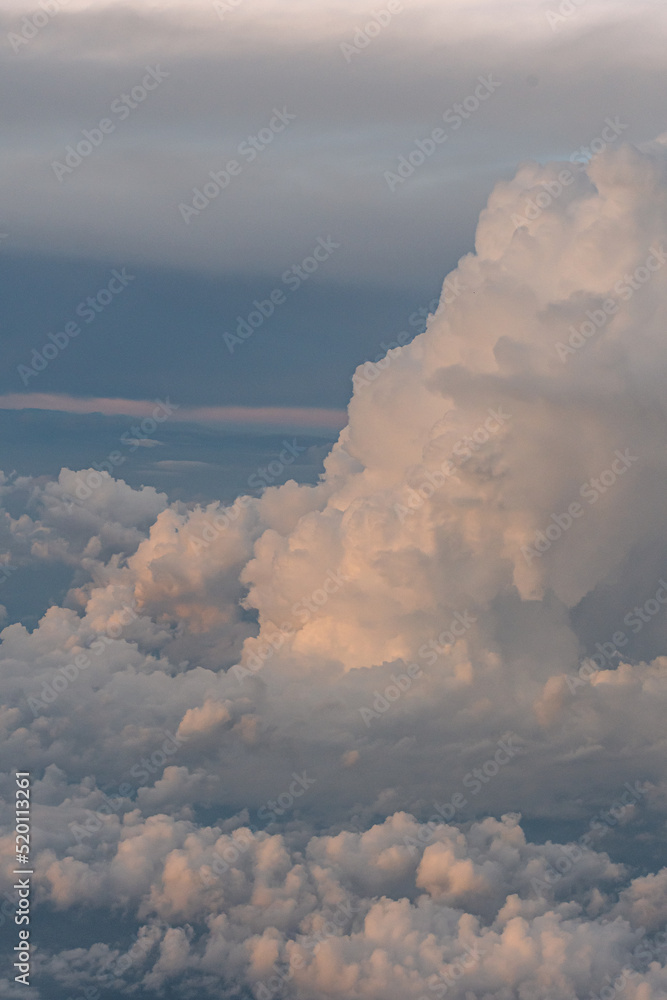 Aerial photography of clouds from a comfortable cruising altitude 