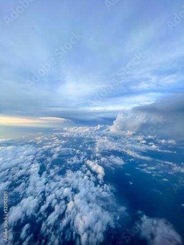 Aerial photography of clouds from a comfortable cruising altitude 