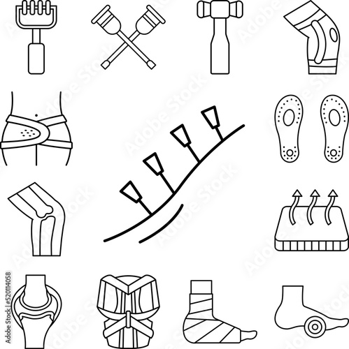 instruments acupuncture icon in a collection with other items