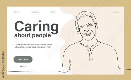 Charity and help from community of tiny volunteers. People giving care. Voluntary, sponsorship, altruism concept for banner, website design or landing web page. Vector illustration