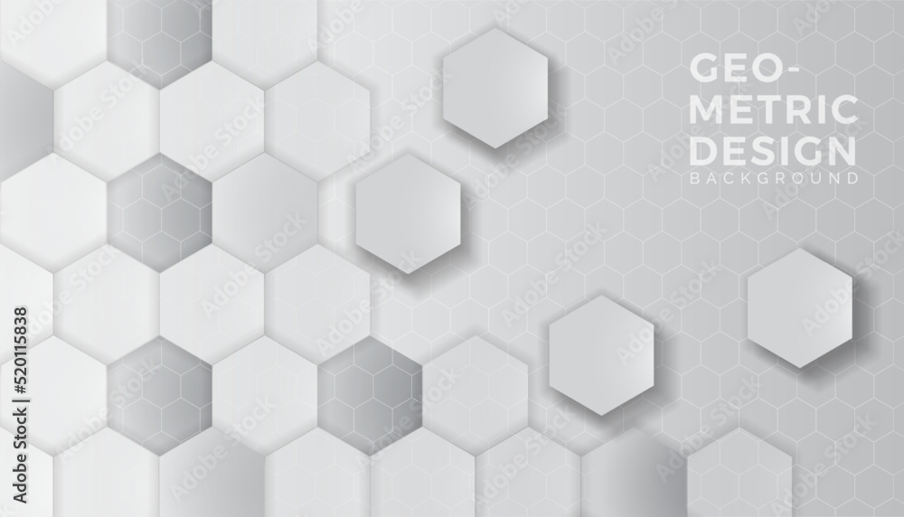 Abstract white and grey hexagon gardient background Abstract white and grey hexagon gardient background