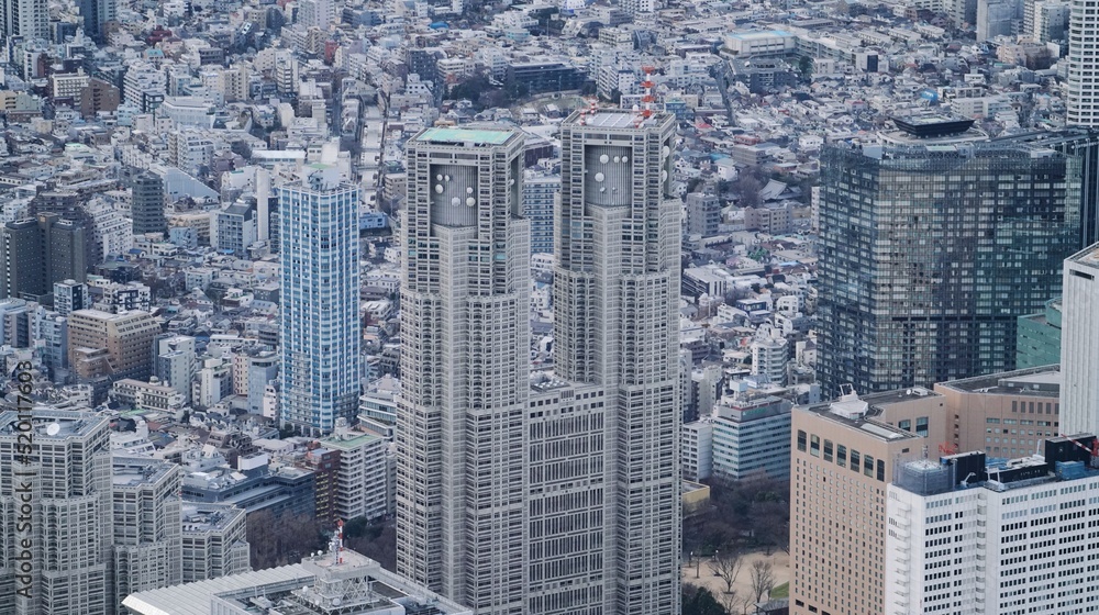 東京都庁の空撮写真(東京都新宿区) Stock Photo | Adobe Stock