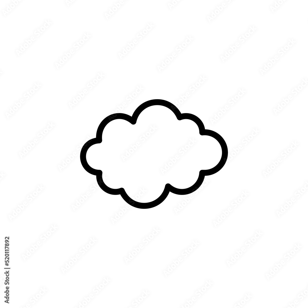 Cloud line icon vector design