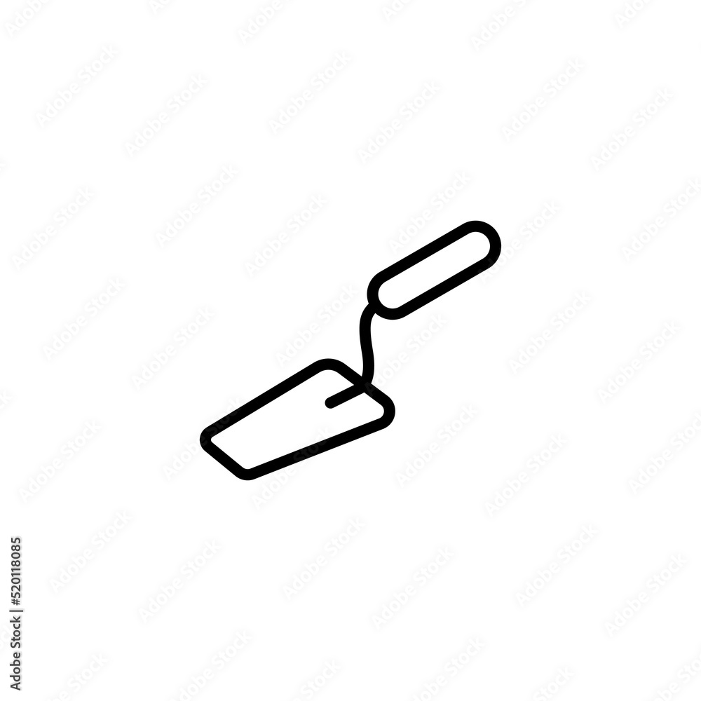 Trowel line icon vector design Trowel line icon vector design