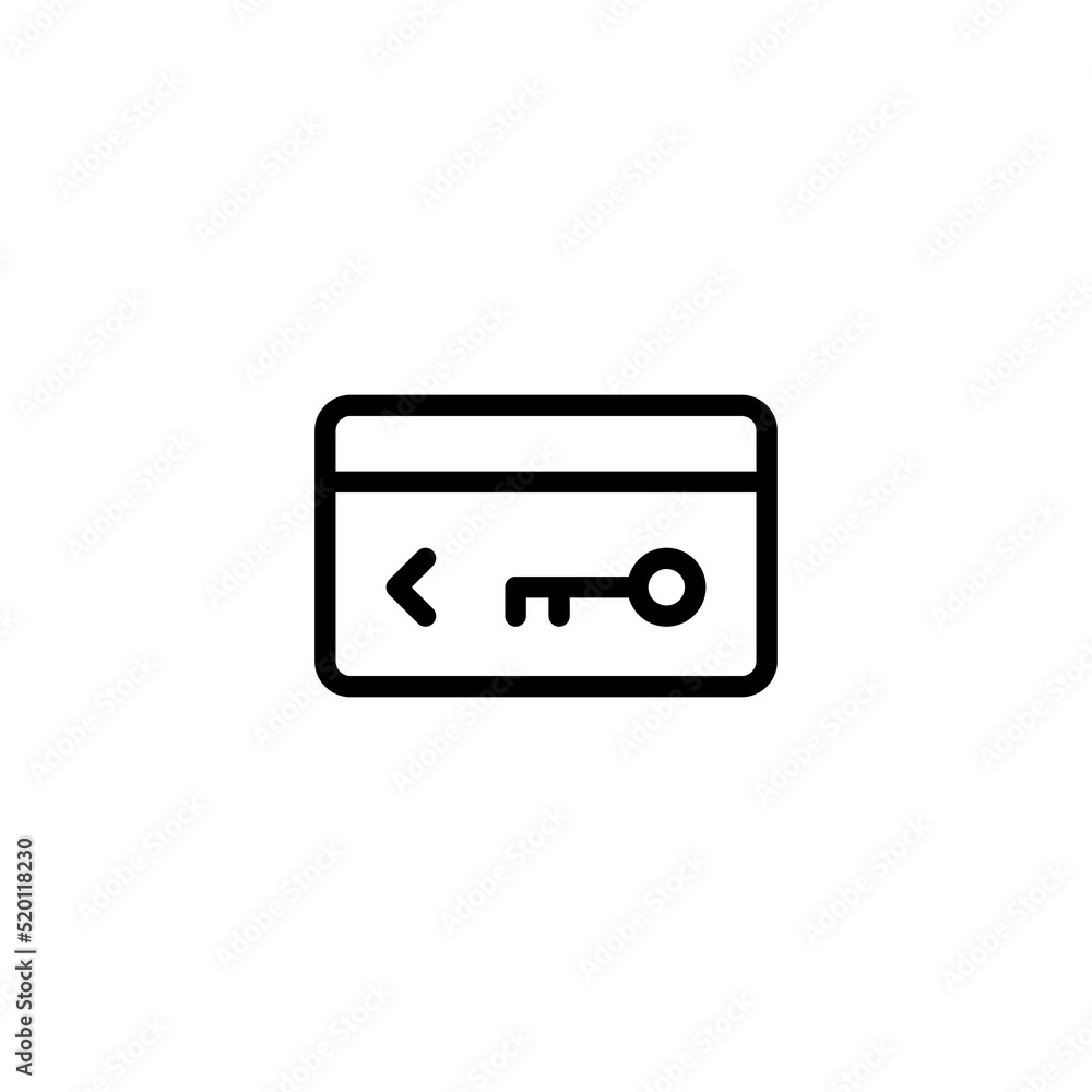 Obraz premium Access card line icon vector design