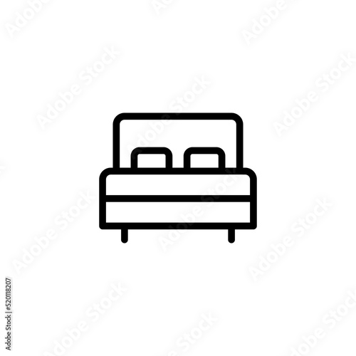 Bed line icon vector design