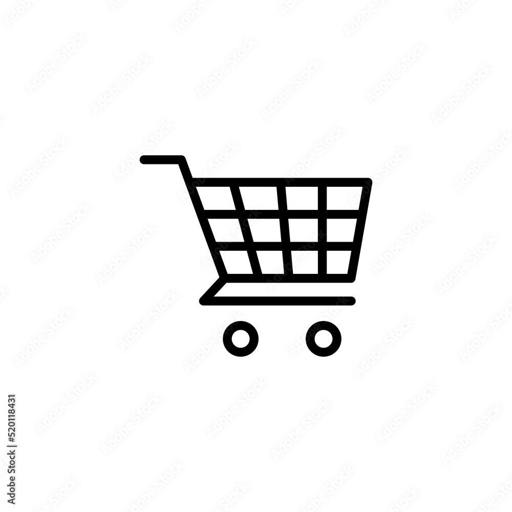 Trolley line icon vector design Trolley line icon vector design