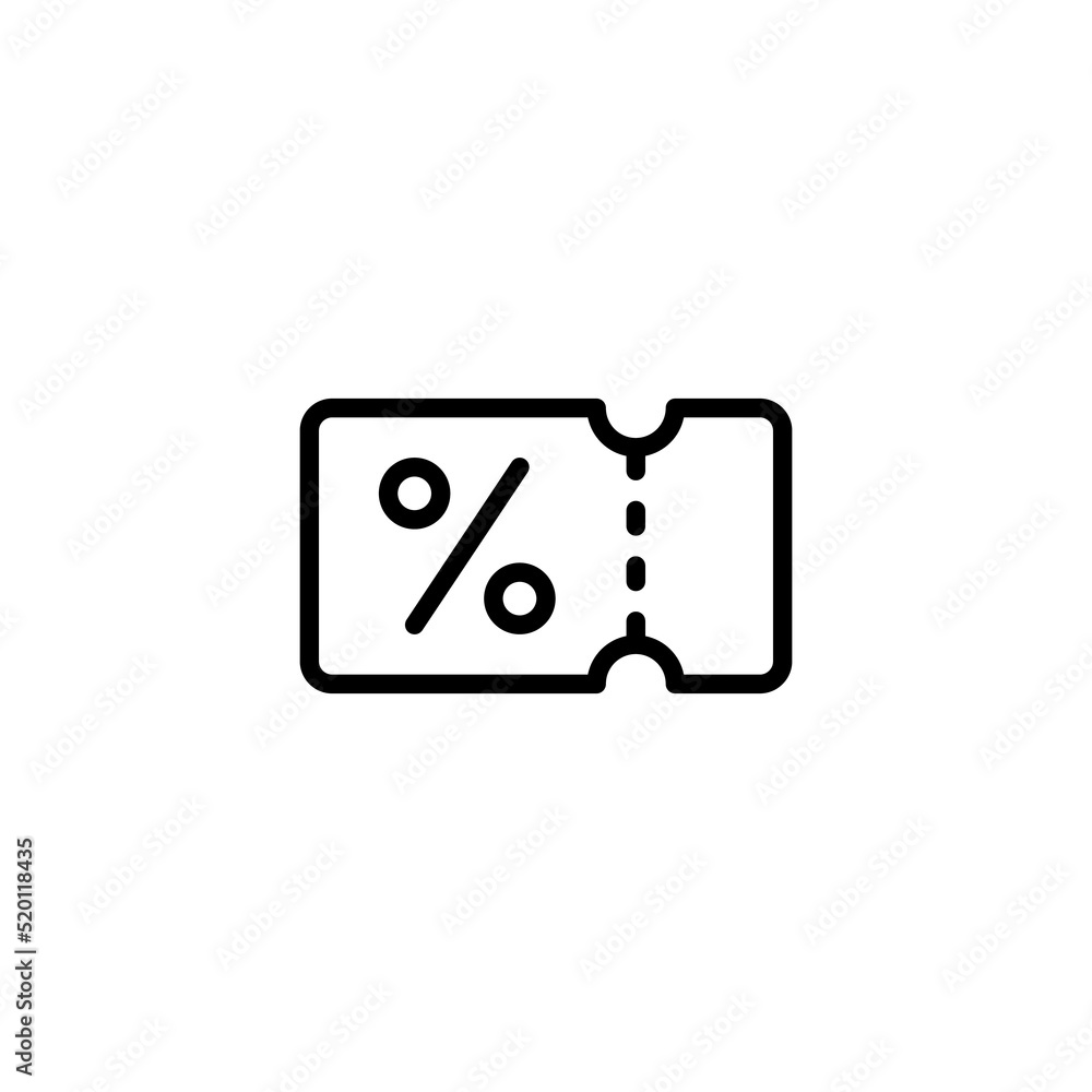 Discount line icon vector design Discount line icon vector design