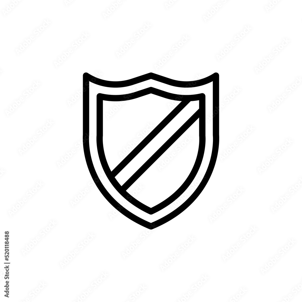 Shield line icon vector design Shield line icon vector design