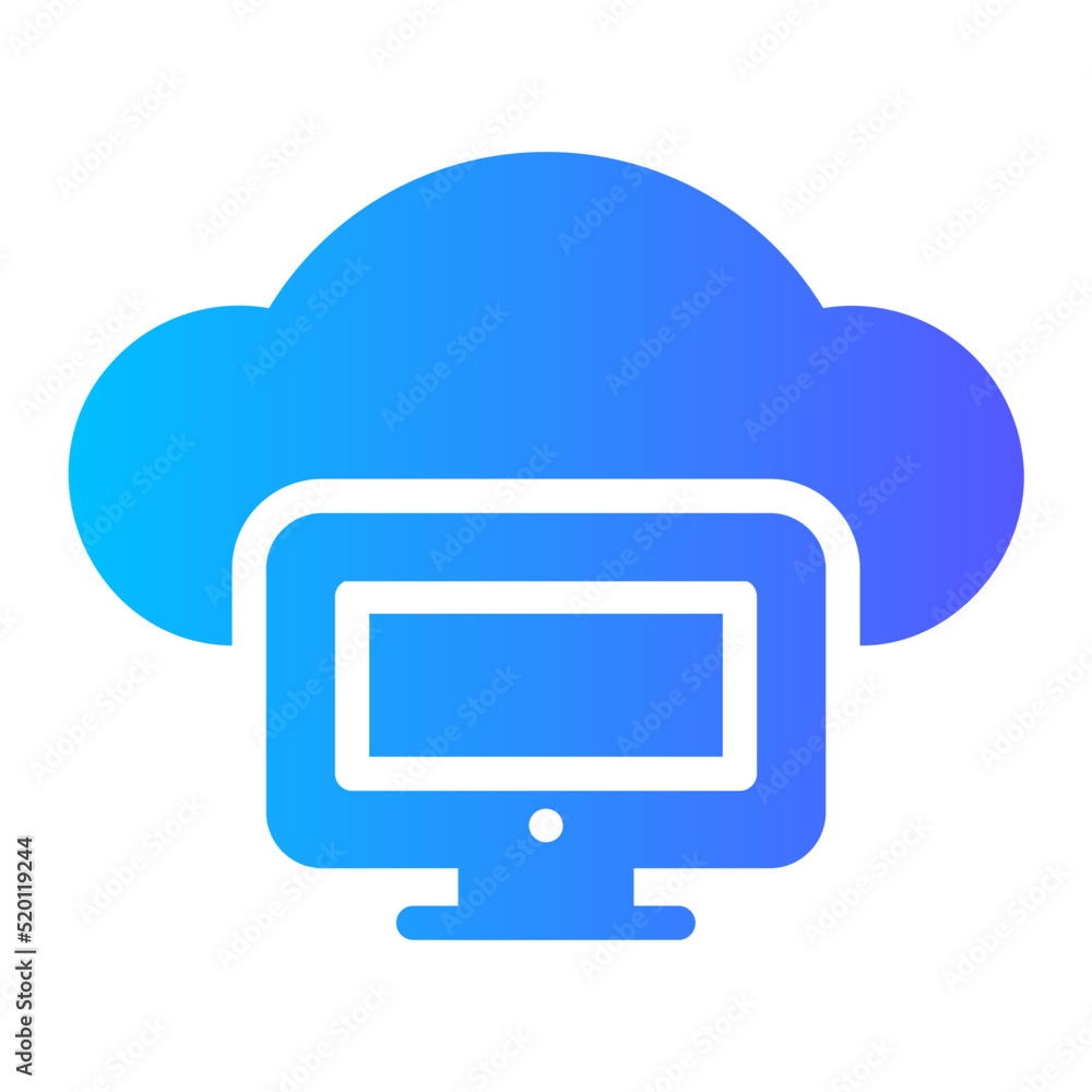 Cloud computing gradient icon Cloud computing gradient icon
