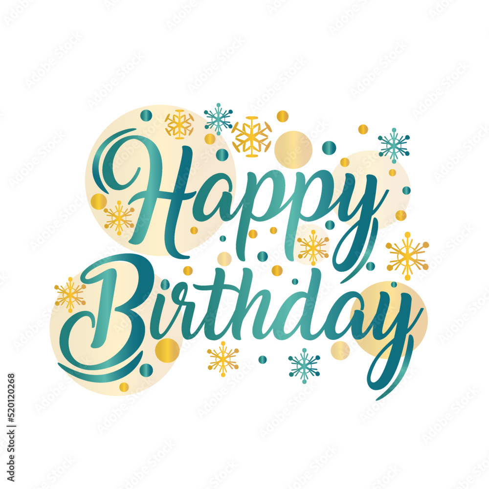Happy Birthday Letter with Ornaments Designs Vectors